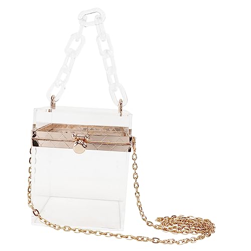 ROMISBABA 1Stück Transparente Box Handtasche für Damen Stilvolle Umhängetasche für Studium Langlebig Passend für Mobiltelefone Schulter oder Handtasche ROMISBABA 1Stück Transparente Box Handtasche für Damen Stilvolle Umhängetasche für Studium Langlebig Passend für Mobiltelefone Schulter oder Handtasche von ROMISBABA