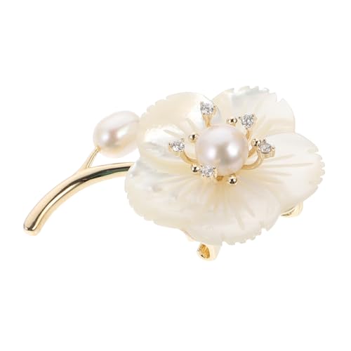 ROMISBABA 1Stück Vintage Shell Brosche für Damen Gelb für Kleidung Taschen Schals Perfektes Muttertag ROMISBABA 1Stück Vintage Shell Brosche für Damen Gelb für Kleidung Taschen Schals Perfektes Muttertag von ROMISBABA