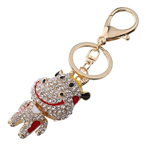 ROMISBABA 1pc Sternzeichen Ochse Schlüsselanhänger Schlüsselanhänger Schlüsselanhänger Strass Schneiden von ROMISBABA