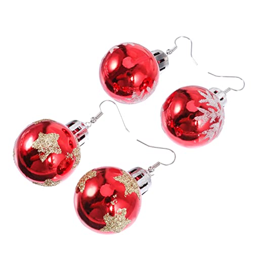 ROMISBABA 2paare Kreative Weihnachtskugel Ohrringe Farbige Ohrhänger Schmuck Für Damen Für Festliche Anlässe Und Weihnachtsfeiern von ROMISBABA
