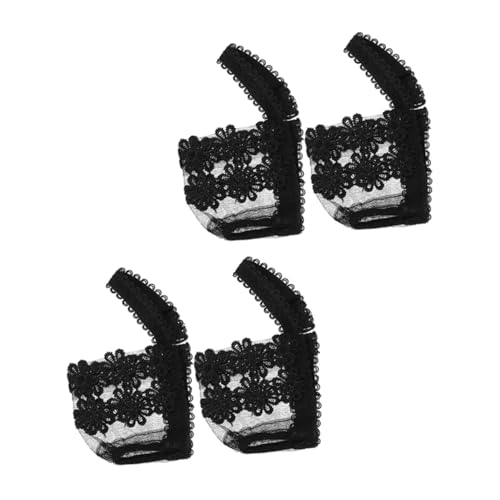 ROMISBABA 2 Paare Anti rutsch High Heels Schnürsenkel Elastische Abnehmbare Schuhbänder mit Modischem Spitzen design für Damen Verstellbare Fersenhalter für Perfekten Sitz bei Hohem Absatz von ROMISBABA