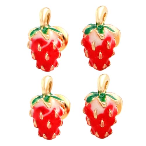 ROMISBABA 2 Paare Erdbeer Ohrstecker Damen Ohrschmuck Legierung Modisch Stylische Ohraccessoires Charm Schmuck von ROMISBABA