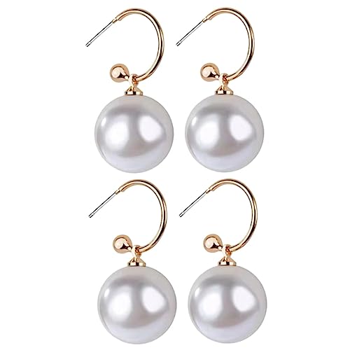 ROMISBABA 2 Paare Große Perlenohrringe für Damen Künstliche Perlen Ohrstecker Ohrringe für Alltag und Komfortabel und Langlebig für ROMISBABA 2 Paare Große Perlenohrringe für Damen Künstliche Perlen Ohrstecker Ohrringe für Alltag und Komfortabel und Langlebig für von ROMISBABA