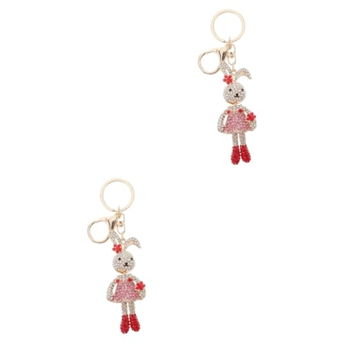 ROMISBABA 2 Stück Osterhasen Schlüsselanhänger Legierung Glatt von ROMISBABA