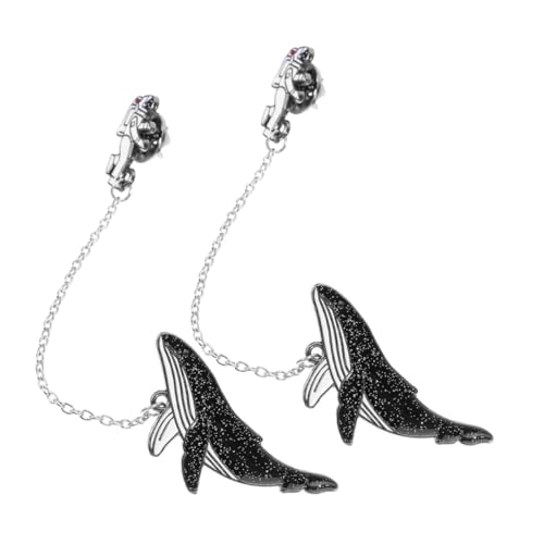 ROMISBABA 2 STÜCK Astronaut Wal Brosche Teilig Kawaii Tier Anstecknadeln aus Legierung für Damen Herren Kettenbroschen für Mäntel Kleider Schals Rucksäcke Vielseitig und Langlebig von ROMISBABA