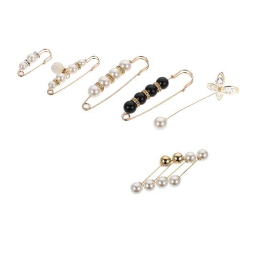 ROMISBABA 2 Sätze Damen Broschen mit Perlen Anstecknadeln als Stilvolle Kleidungsaccessoires für Party Schal Mantel und Pullover Vielseitig und Langlebig von ROMISBABA