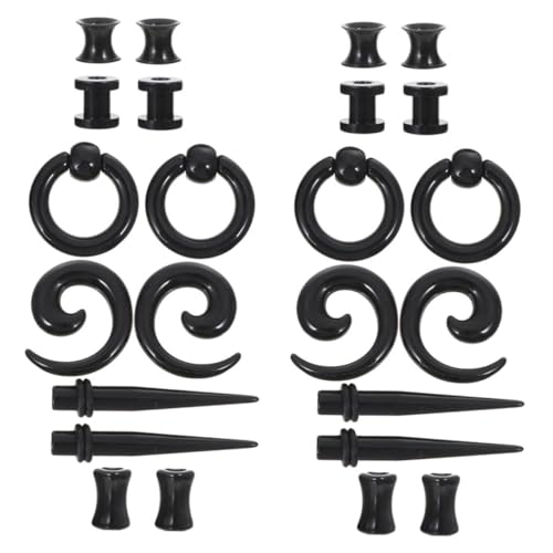 ROMISBABA 2 Sätze Ohrring Ear Gauges Ohrexpander Schwarz Leicht Strapazierfähig Piercing Schmuckset Teilig Für Damen Herren Alltag Party Stilvolles Ear Tunnel Set ROMISBABA 2 Sätze Ohrring Ear Gauges Ohrexpander Schwarz Leicht Strapazierfähig Piercing Schmuckset Teilig Für Damen Herren Alltag Party Stilvolles Ear Tunnel Set von ROMISBABA