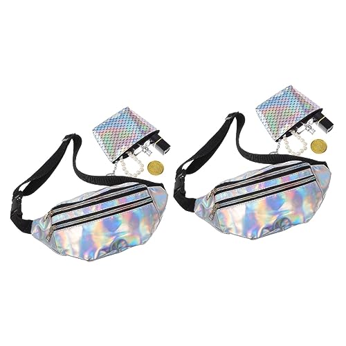 ROMISBABA 2 Sätze Verstellbare Gürteltasche für Damen mit Geldbörse wasserdichte Umhängetasche für Outdoor Sport Jogging Wandern und Festivals Geeignet für Verschiedene Taillengrößen von ROMISBABA
