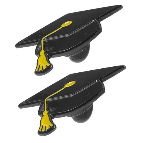 ROMISBABA 2stücke Brosche Für Abschlusskappe Metall Anstecknadel Broschennadel Für Abschlusshut Dekorative Revers Pin Für Damen Herren von ROMISBABA