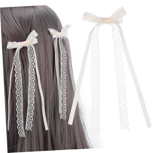 ROMISBABA 2stücke Spitzen-haarschleifen Zarte Spitzendesigns Schleifen-clip Haarspangen Für Mädchen Und Frauen Haaraccessoires von ROMISBABA
