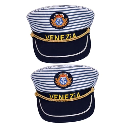 ROMISBABA 2 Stk Marine Matrose Dirigent Boot Hüte sticken stickerpappier ziernieten eincremehilfe stickrahmen baumwollstoff baumwolltücher dekoringe Schiffshut für Erwachsene von ROMISBABA