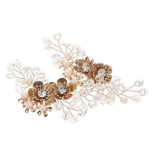 ROMISBABA 2 Stück Abnehmbare Strass Schuhclips für Damen Set Goldene Blumen Schuhschmuck Hochzeitsdeko Robuste Vielseitige Brautschuh Buckles für Besondere Anlässe und Party von ROMISBABA