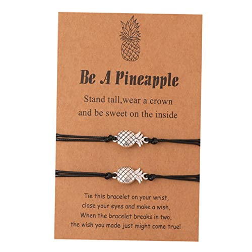 ROMISBABA 2 Stück Ananas Armband Aus Gewachstem Faden Verstellbar Handseil Abschlussarmband Ananas Anhänger Armband Festival Geflochtener Armreif Verstellbar Legierung Eisen ROMISBABA 2 Stück Ananas Armband Aus Gewachstem Faden Verstellbar Handseil Abschlussarmband Ananas Anhänger Armband Festival Geflochtener Armreif Verstellbar Legierung Eisen von ROMISBABA