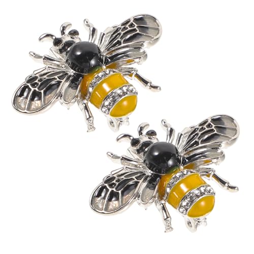ROMISBABA 2 Stück Bienen Broschen Dekorative Anstecknadeln für Kleidung Retro Tier Broschen für Damen als Accessoire für Schals und Hüte Einzigartiges Design von ROMISBABA