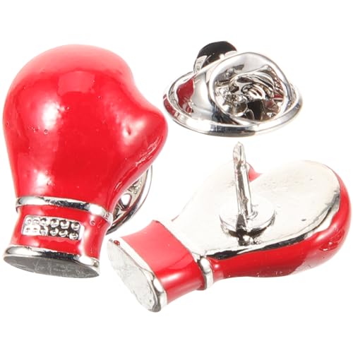 ROMISBABA 2 Stück Boxhandschuh Broschen Dekorative Metallabzeichen für Männer Fitness Themen Anstecker Kreative Mode Pins für Kleidung und Taschen von ROMISBABA