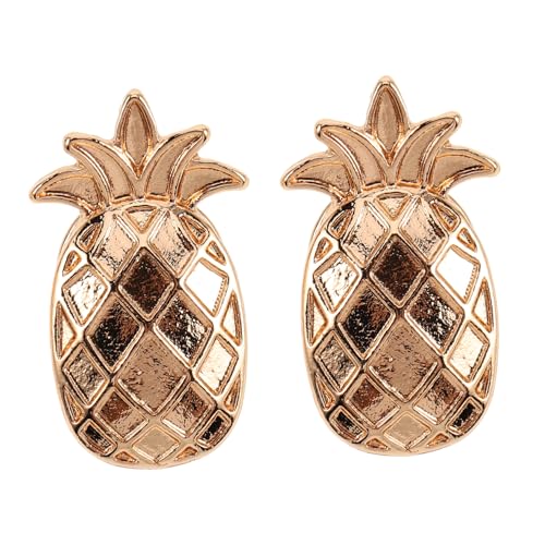 ROMISBABA 2 Stück Cartoon Ananas Broschen Set Teilig Emaillierte Anstecknadeln aus Zinklegierung Modische Pins für Kleidung Schals und Hüte Leichtes Accessoire für Sommer Strand und Partys von ROMISBABA