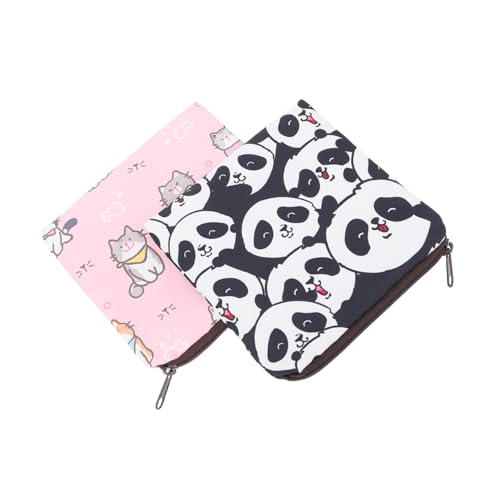 ROMISBABA 2stücke Make up Tasche Mit Cartoon Muster Aufbewahrungsbeutel Für Damenbinden Und Lippenstift Polyester Beutel Mit Reißverschluss Entzückend Und Praktisch Für Make up Und von ROMISBABA