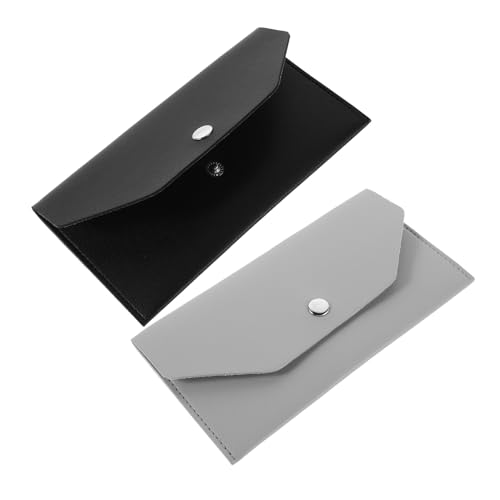 ROMISBABA 2 Stück Damen Geldbörse PU Kompakt Portemonnaie mit Münzfach Kartenhalter und Stiftefach Kleines Portemonnaie für Frauen und Männer Tragbar für Alltag und Reisen von ROMISBABA