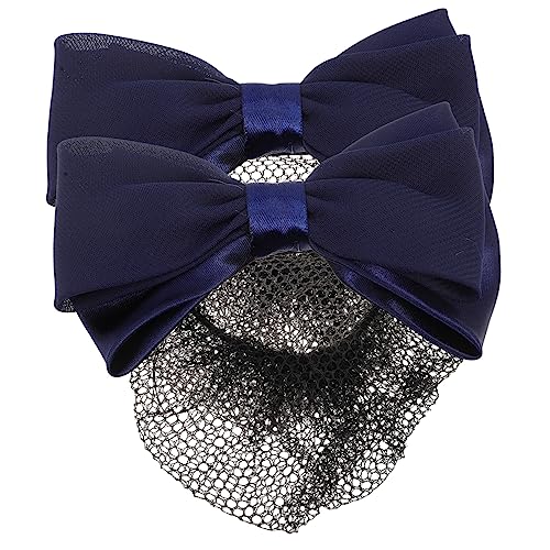 ROMISBABA 2 Stück Damen Haarnetz mit Schleifen Design Haar Dutt Abdeckung für Frauen Haarschmuck für Elegantes Styling und Perfekten Halt für Arbeit und Freizeit von ROMISBABA