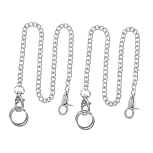 ROMISBABA 2 Stück Delikate Jeanskette Metall Teiliges Mehrlagige Hip Hop Punk Hosenkette Dekorative Hosenzubehör für Damen und Herren Robust und Vielseitig Einsetzbar von ROMISBABA