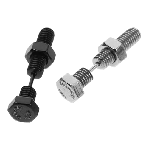 ROMISBABA 2 Stück Edelstahl Schraub ohrstecker Set Halloween Ohrpiercing Schmuck Unisex Schwarz Stahlfarbig Vielseitig Tragen für Party Alltag ROMISBABA 2 Stück Edelstahl Schraub ohrstecker Set Halloween Ohrpiercing Schmuck Unisex Schwarz Stahlfarbig Vielseitig Tragen für Party Alltag von ROMISBABA