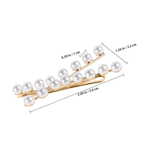 ROMISBABA 2 Stück Elegante Perlen Haarnadeln Damen Metall Haarklammern Kreuzform Haarspangen für Stirnfransen und Hochsteckfrisuren Modische Künstliche Perlen Haarschmuck für Alltag Party von ROMISBABA