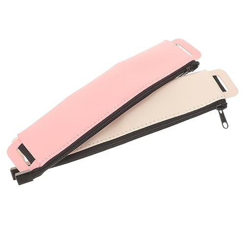 ROMISBABA 2 Stück Fashion Leder Stifthalter Kreative Stiftetasche im Vintage Stil Schutz Tasche für Schreibgeräte Khaki für Schule und Büro von ROMISBABA