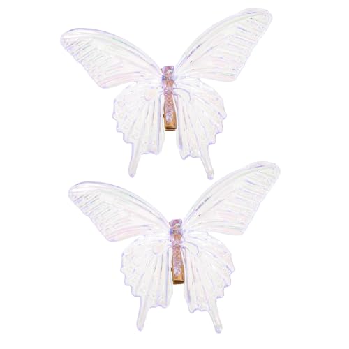 ROMISBABA 2 Stück Großes Transparenten Schmetterlings Haarspangen für Mädchen Süße Haarklammern und Haarstyling Tools für Langlebig und von ROMISBABA