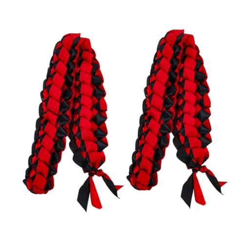 ROMISBABA 2 Stück Handgefertigte Geflochtene Graduation Honor Cords aus Rot Schwarz Vielseitig als Halskette Armband oder Haarschmuck für Abschlussfeier Zubehör ROMISBABA 2 Stück Handgefertigte Geflochtene Graduation Honor Cords aus Rot Schwarz Vielseitig als Halskette Armband oder Haarschmuck für Abschlussfeier Zubehör von ROMISBABA