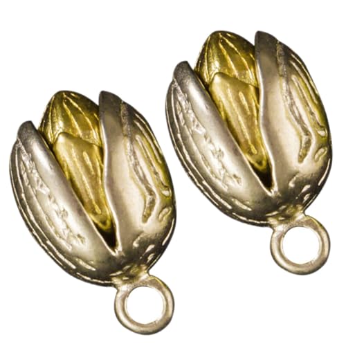 ROMISBABA 2 Stück Kupfer Pistazien Schlüsselanhänger Kreatives Handgefertigtes Keychain Pendant mit Langlebiger Farbe Stilvolles und Einzigartiges Schlüsselring Anhänger Zubehör von ROMISBABA