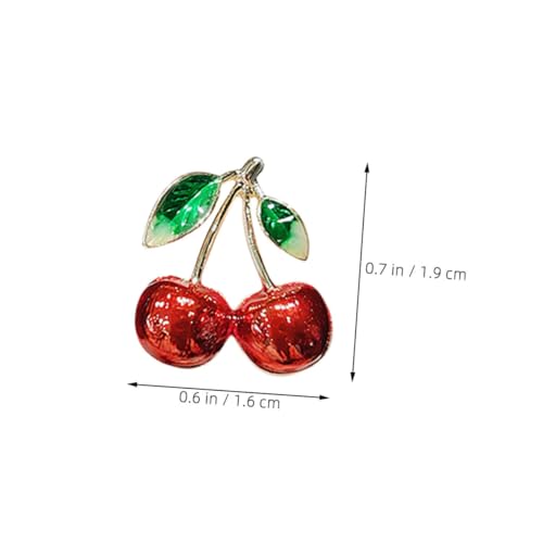 ROMISBABA 2 Stück Lapel Pins für Damen Kleine Kirschbroschen aus Langlebiger Legierung Modische Anstecknadeln Vielseitiges Accessoire für Alltag und Festliche Outfits von ROMISBABA