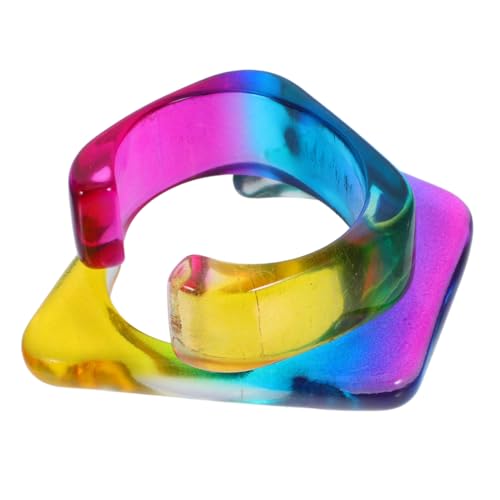 ROMISBABA 2stücke Retro-armband Mit Farbverlaufsmuster Für Damen Unregelmäßiges Design Als Schmuckdekoration Praktisch Und Handpoliert Für Alltag Und Festivals von ROMISBABA