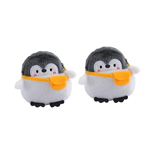 ROMISBABA 2 Stück Niedlicher Pinguin Münzbeutel Vintage Tiermuster Geldbörse für Frauen für Reisen und Shopping Strapazierfähigem Plüschmaterial ROMISBABA 2 Stück Niedlicher Pinguin Münzbeutel Vintage Tiermuster Geldbörse für Frauen für Reisen und Shopping Strapazierfähigem Plüschmaterial von ROMISBABA