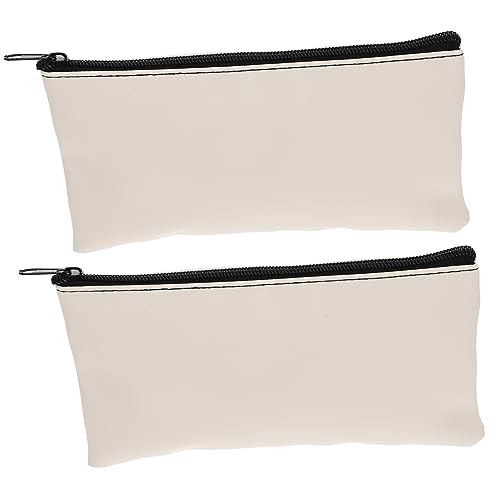 ROMISBABA 2 Stück PU Leder Geldtaschen mit Reißverschluss Multifunktionale Aufbewahrungstaschen für Bargeld Belege Quittungen für Büro Bank und Reisen Langlebig und Sicher von ROMISBABA