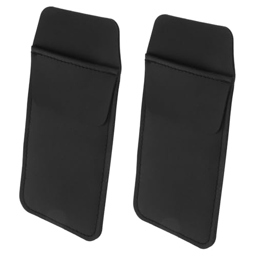 ROMISBABA 2 Stück PU Leder Stifteetui Kompakter Pen Organizer für Ärzte und Pflegekräfte Robustes Tragbares Federmäppchen Praktische Tasche für und Büro Schwarz von ROMISBABA