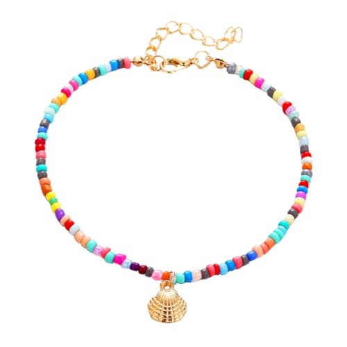ROMISBABA 2 Stück Perlen Fußkettchen Knöchelschmuck Kette Mit Fußanhänger Sternknöchel Colorful ROMISBABA 2 Stück Perlen Fußkettchen Knöchelschmuck Kette Mit Fußanhänger Sternknöchel Colorful von ROMISBABA