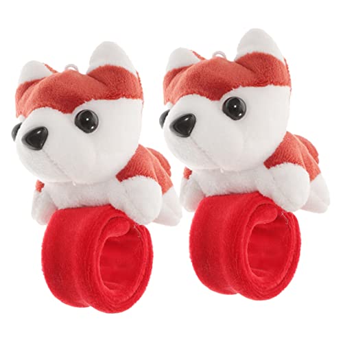 ROMISBABA 2 Stück Plüsch Snap Armband Teilig Slap Bracelet mit Niedlichem Tiermotiv Leichtes Strapazierfähiges Stofftier Armband für Party und Alltag und Langlebig von ROMISBABA