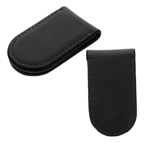 ROMISBABA 2 Stück Praktische Geldklammer aus PU für Herren Schlanker Leichter Geldclip mit Einzigartiger Textur Multifunktional für Bargeld Karten für Alltag und Reisen von ROMISBABA