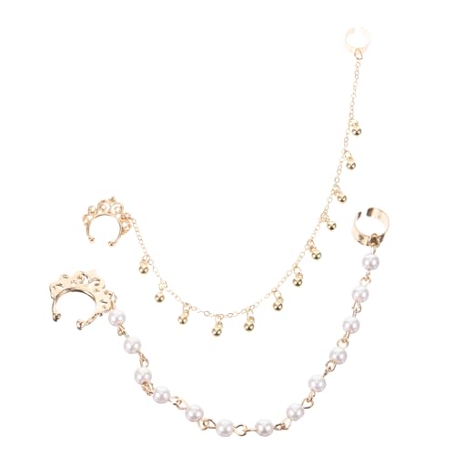 ROMISBABA 2 Stück Quasten Nasenringe mit Kette für Damen Geometrische Punk Ohrringe Goldene Nachahmung Perlen Dangle Nasenringe mit Ohrkette für Besondere Anlässe ROMISBABA 2 Stück Quasten Nasenringe mit Kette für Damen Geometrische Punk Ohrringe Goldene Nachahmung Perlen Dangle Nasenringe mit Ohrkette für Besondere Anlässe von ROMISBABA