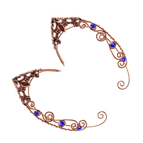 ROMISBABA 2 Stück Rhinestone Ohrklemmen Luxuriöse nicht Durchstochene Ohrschmuck Clips für Frauen für Besondere Anlässe von ROMISBABA