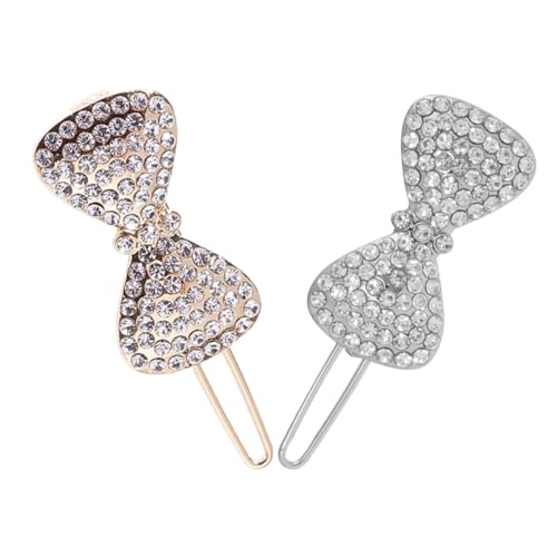 ROMISBABA 2stücke Haarspangen Mit Schleife Elegante Haarklammern Für Damen Kristall-haaraccessoires Und Perfektes Zubehör Für Hochzeit Und Besondere Anlässe von ROMISBABA