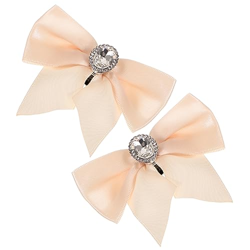 ROMISBABA 2 Stück Schleifen Schuhclips mit Strasssteinen Abnehmbare Schuhanhänger für Damen Pumps Sandalen Stiefel Modischer Schuhschmuck für Hochzeit Party und Alltag von ROMISBABA