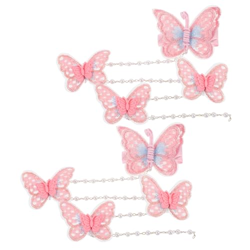 ROMISBABA 2 Stück Schmetterling Haarklammern Damen mit Quasten Langlebige Haarspangen für Frauen und Mädchen Modische Sichere Haarschmuck Clips Vielseitig Farblich Abgestimmt Schonend für von ROMISBABA
