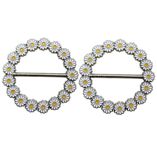 ROMISBABA 2 Stück Seidenschal Schnalle Scarf Ring Schalclip für Damen Tücher und Shirts Eleganter Halstuch Verschluss Praktischer Schalhalter für Vielseitige Modeschals Dekorative Brosche von ROMISBABA