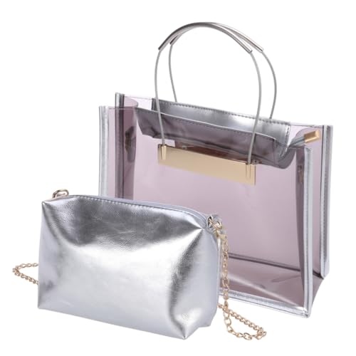ROMISBABA 2 Stück Stylische Damen Crossbody Tasche Set Transparent Candy Color Umhängetasche Handtasche mit Kettenriemen für Alltag Shopping Freizeit Leicht und Modisch Strapazierfähig in ROMISBABA 2 Stück Stylische Damen Crossbody Tasche Set Transparent Candy Color Umhängetasche Handtasche mit Kettenriemen für Alltag Shopping Freizeit Leicht und Modisch Strapazierfähig in von ROMISBABA