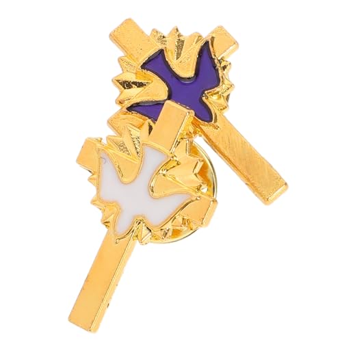 ROMISBABA 2 Stück Teiliges Friedens taubenbrosche aus Langlebiger Legierung Vintage Kreuz anstecknadeln für Frauen Religiöse Taufe Kommunion partydekoration Vielseitige Schmuck accessoires von ROMISBABA