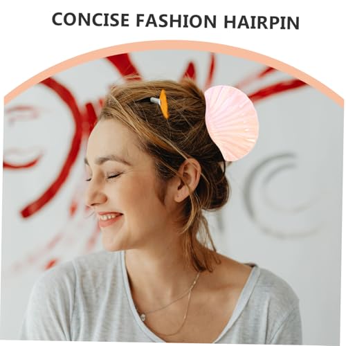 ROMISBABA 2stücke Muschel-haarspange Mit Farbverlauf Haarklammer Aus Kunstharz Mit Muschel-design Haarnadeln Mit Marmormuster Für Damen Und Mädchen von ROMISBABA