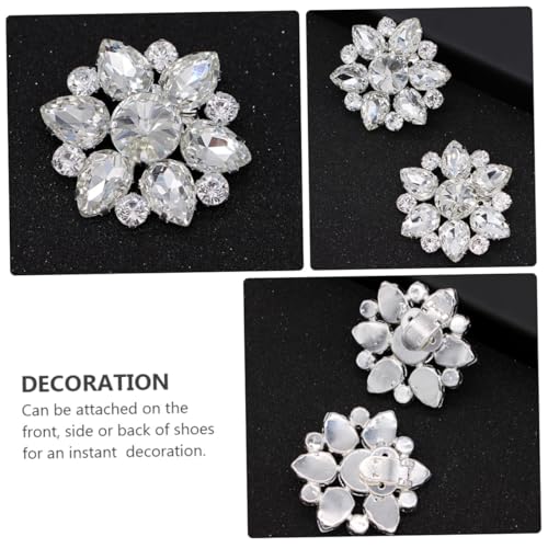 ROMISBABA 2 Stück Teiliges Strass Schuhclip Abnehmbare Glitzer Schuhschnallen DIY Schuhdeko für Damen Langlebiges Material für Hochzeit Party und Alltagsschmuck von ROMISBABA