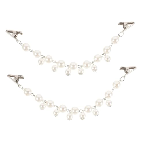 ROMISBABA 2stücke Vintage Zwischenschnallen Retro Perlen Schals Clips Für Cardigans Und Kleider Frauen Mädchen Büro Freizeitbekleidung von ROMISBABA