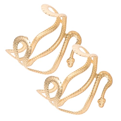 ROMISBABA 2 Stück Verstellbarer Schlange Oberarm Armreif Teiliges aus Vergoldetem Damen Schmuck für Partys Cosplay Hochzeit und Alltag von ROMISBABA